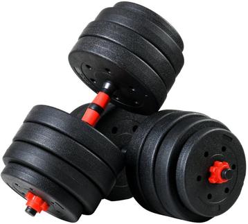 Verstelbare dumbbells - 40 kg - 2x20 kg - zwart rood disponible aux enchères