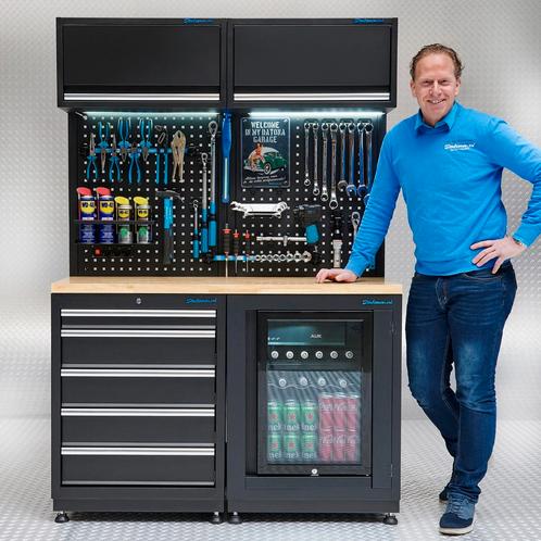 Datona Werkplaatsinrichting PREMIUM eiken werkblad met, Doe-het-zelf en Bouw, Werkbanken, Ophalen of Verzenden