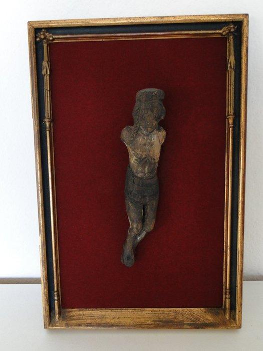 Crucifix (2) - Hout - 1450-1500 - Gotischer Corpus Christi, Antiek en Kunst, Antiek | Overige Antiek