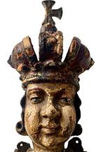 sculptuur, Kindje Jezus van Praag - 34 cm - Hout, Antiek en Kunst