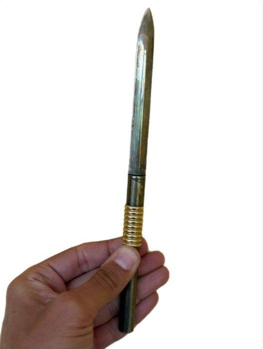 Elegante Tagliacarte Tribal chic – lemmet van staal en, Antiek en Kunst, Curiosa en Brocante