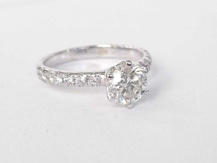 Bague de fiançailles - 18 carats Or blanc - 1.43ct. tw., Bijoux, Sacs & Beauté, Bijoux anciens
