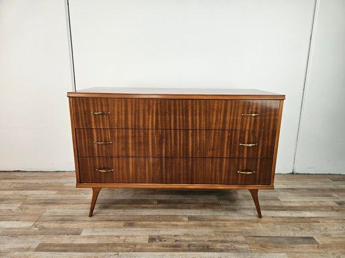 Commode - Commode met drie lades in notenhout uit de jaren, Antiek en Kunst, Kunst | Designobjecten