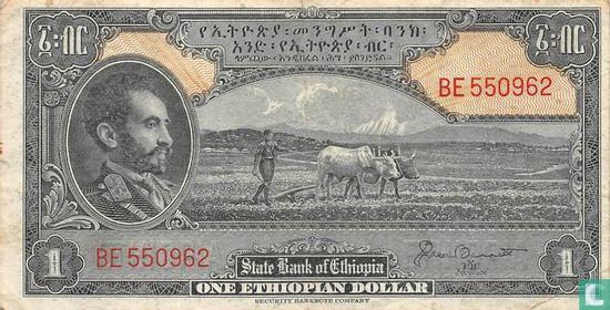 Ethiopië - 1 Ethiopian dollar 1945 12b - 1945, Postzegels en Munten, Bankbiljetten | Afrika, Los biljet, Overige landen, Verzenden