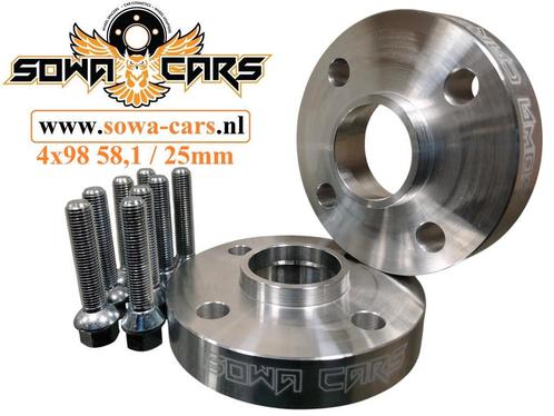 Spacers 25mm Alfa Fiat 500 5950 4x98 58,1 Spoorverbreders, Auto diversen, Tuning en Styling, Ophalen of Verzenden