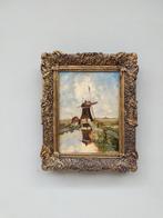 Guillaume Johannes Dullé (1874–1969) - Molenlandschap – naar, Antiquités & Art, Art | Peinture | Classique