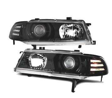 PHARES POUR HONDA PRELUDE 92-96 FOND NOIR, Verzenden
