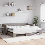 vidaXL Slaapbank met onderschuifbed en matrassen 90x200 cm, Verzenden, Nieuw