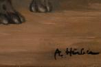 A. Hubner (XX) - Portrait of a French Bulldog