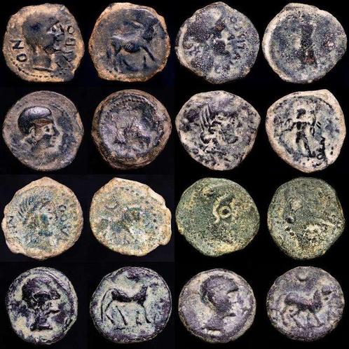 Spanje. Ancient Hispania. Lote de ocho (8) monedas ocho, Postzegels en Munten, Munten | Europa | Niet-Euromunten