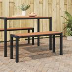 vidaXL Tuinbank 100 cm in Staal en WPC - Bruin en Zwart, Verzenden, Nieuw