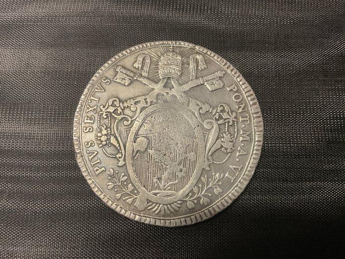Italië. Pio VI (1775-1799). Scudo 1780 (Zonder Minimumprijs), Postzegels en Munten, Munten | Europa | Niet-Euromunten