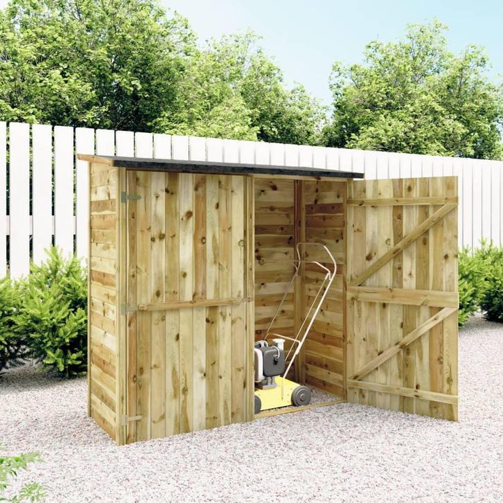 vidaXL Tuinschuur 182x76x175 cm geïmpregneerd grenenhout, Tuin en Terras, Tuinhuizen, Nieuw, Verzenden