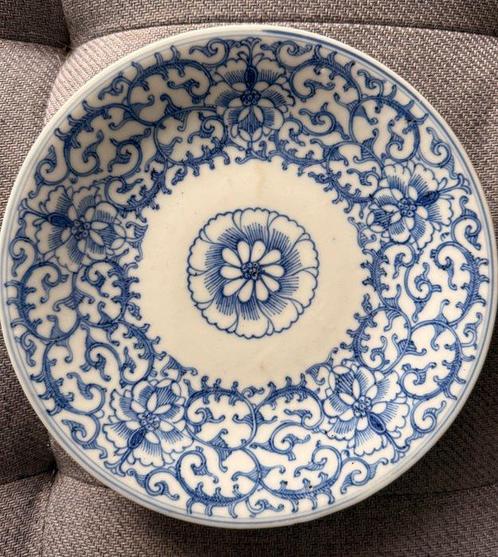 Groot Blauw Wit Bord - Bord - Groot Blauw Wit Bord -, Antiek en Kunst, Antiek | Overige Antiek