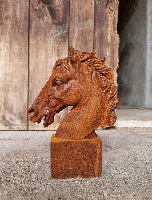 Figurine - paardenhoofd - Fer, Antiek en Kunst, Curiosa en Brocante