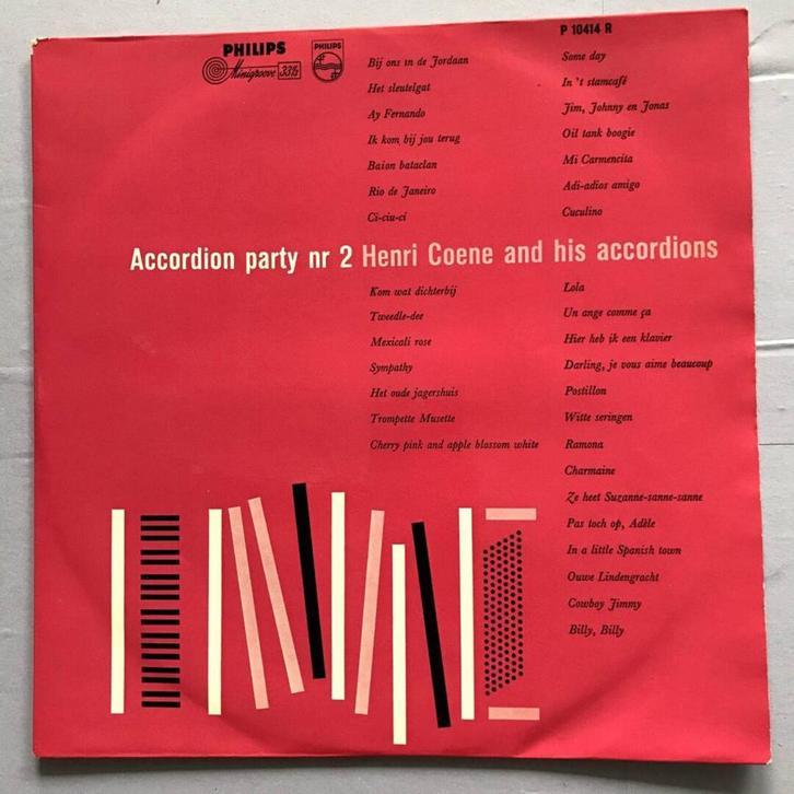 Henri Coene And His Accordions – Accordion Party Nr 2 (1-10, CD & DVD, Vinyles | Pop, Enlèvement ou Envoi