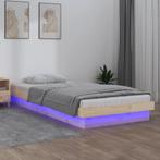 vidaXL Bedframe LED massief hout 75x190 cm, Huis en Inrichting, Slaapkamer | Bedden, Verzenden, Nieuw