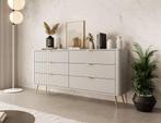 Meubella Ladekast beige met goud 163 cm, Huis en Inrichting, Kasten | Overige, Verzenden, Nieuw