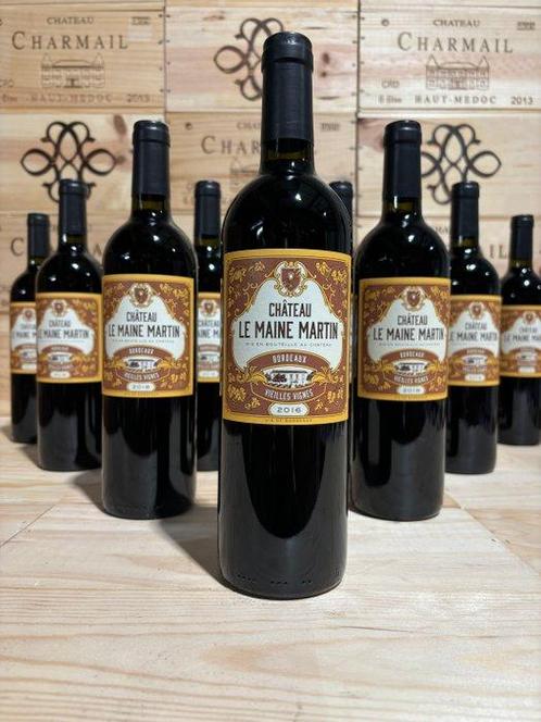 2016 Château Le Maine Martin - Bordeaux - 12 Bouteilles, Verzamelen, Wijnen