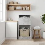 vidaXL Wasrek met opslag met de deur Betonkleurig Bewerkt, Verzenden