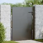 vidaXL Tuinpoort Zwart 100 x 125 cm Poedercoated staal, Tuin en Terras, Tuinpoorten, Verzenden, Nieuw