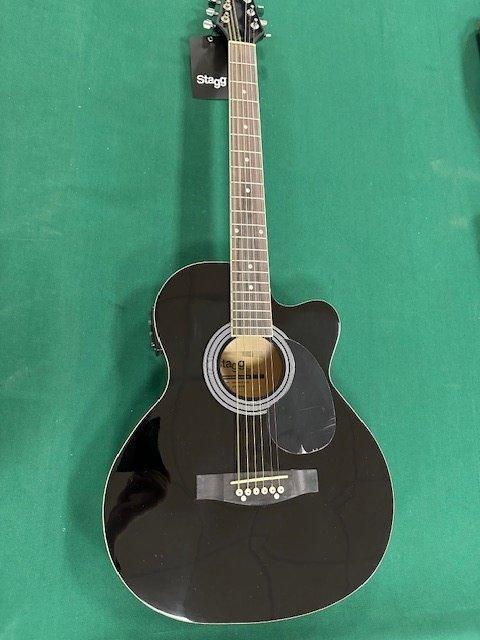 Stagg - Sa20ace blk - - Guitare électro-acoustique, Muziek en Instrumenten, Snaarinstrumenten | Gitaren | Akoestisch