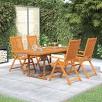 vidaXL 5-delige Tuinset massief acaciahout, Tuin en Terras, Tuinsets en Loungesets, Verzenden, Nieuw, Tuinset