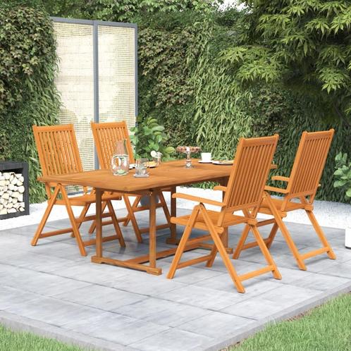 vidaXL 5-delige Tuinset massief acaciahout, Tuin en Terras, Tuinsets en Loungesets, Tuinset, Nieuw, Verzenden