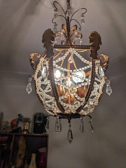 Plafondlamp - IJzer - Cristallo, Antiek en Kunst, Antiek | Meubels | Stoelen en Sofa's