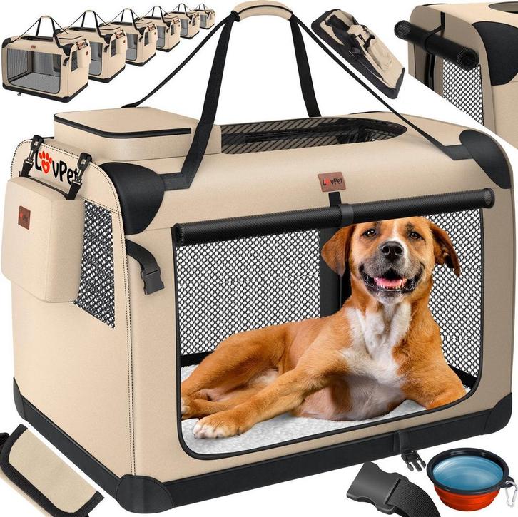 LOVPET® Hondenbench - Hondenbox - Transportbox - 81x58x58cm, Dieren en Toebehoren, Overige Dieren-accessoires, Verzenden