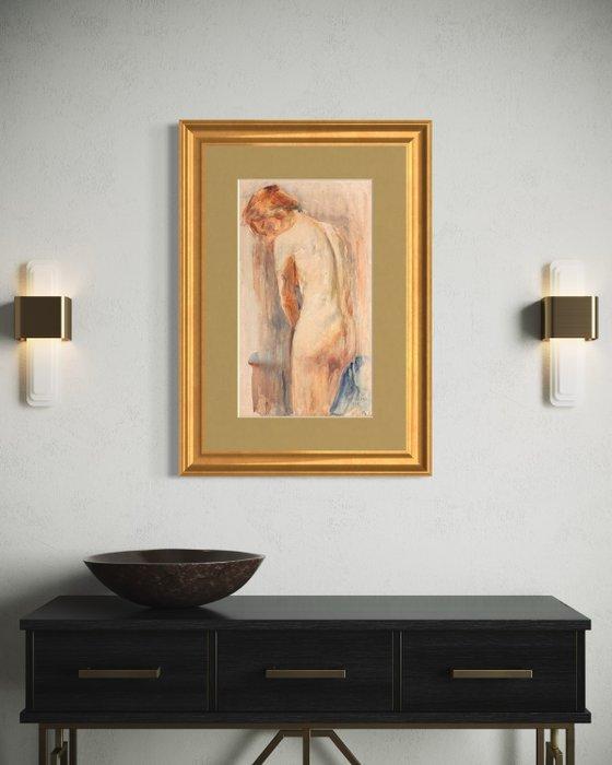 Antoine Daens ( 1871-1946 ) - Grand nu féminin vu de dos de, Antiek en Kunst, Kunst | Schilderijen | Klassiek