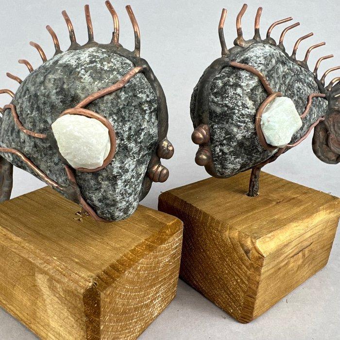 Jacek Drzymaa ( XX- XXI) - Sculpture, NO RESERVE- KISSING, Antiquités & Art, Art | Objets design