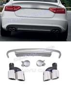 S5 Look Diffuser + Uitlaat sierstukken voor Audi A5 8T Sport, Ophalen of Verzenden