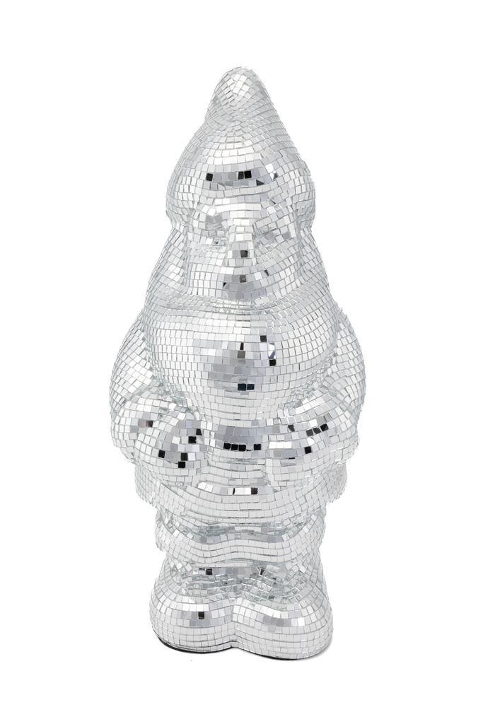 Kabouter 45 cm Spiegeltjes Zilver Tuinkabouter Discobal Pop, Hobby en Vrije tijd, Feestartikelen, Nieuw, Ophalen of Verzenden