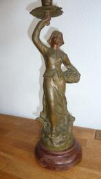 Lampe à pétrole - Métal, Bois, Verre, Antiek en Kunst