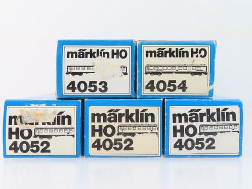Märklin H0 - 4052/4053/4054 - Modeltrein (5) - 5x 4-assig, Hobby en Vrije tijd, Modeltreinen | H0