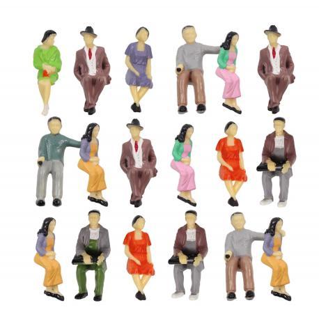 Set figuren zittend - 18 stuks - eigen merk, Hobby en Vrije tijd, Modelbouw | Figuren en Diorama's, Verzenden