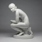 Herend - Elek Lux (1884-1941) - sculptuur, Bathing woman -, Antiquités & Art