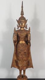 Grote Rattanakosin Boeddha 74 cm - Verguld Brons - Thailand, Antiek en Kunst