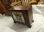 Tafelklok - Art Deco Hout, Messing - 1930-1940