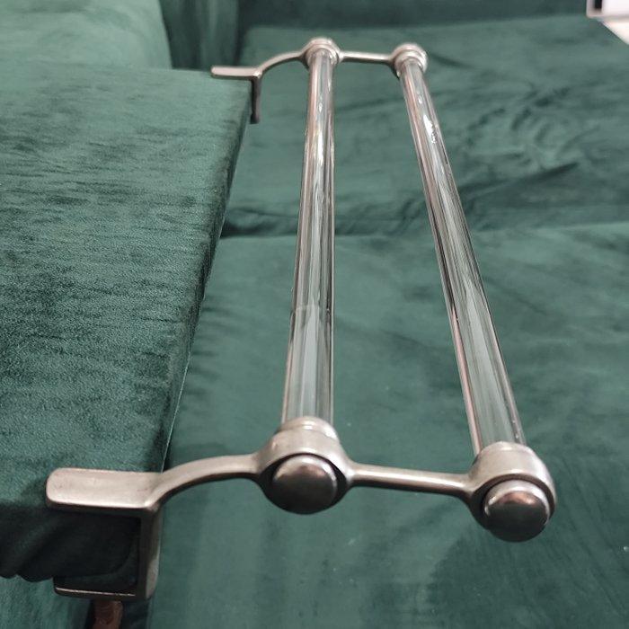 Rek - Messing, Vernikkeld messing, Glas - Art Deco, Antiek en Kunst, Curiosa en Brocante