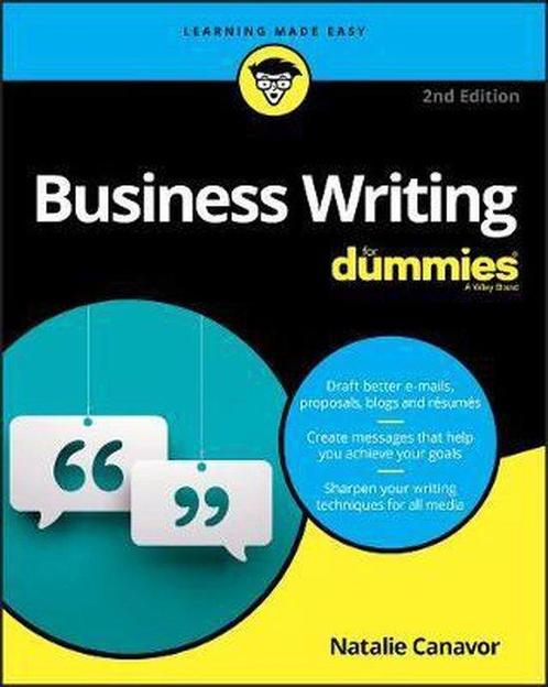 Business Writing for Dummies 9781119369004 Natalie Canavor, Boeken, Overige Boeken, Gelezen, Verzenden