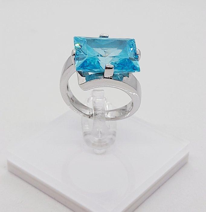 Zonder Minimumprijs - Ring Zilver Topaas, Handtassen en Accessoires, Ringen