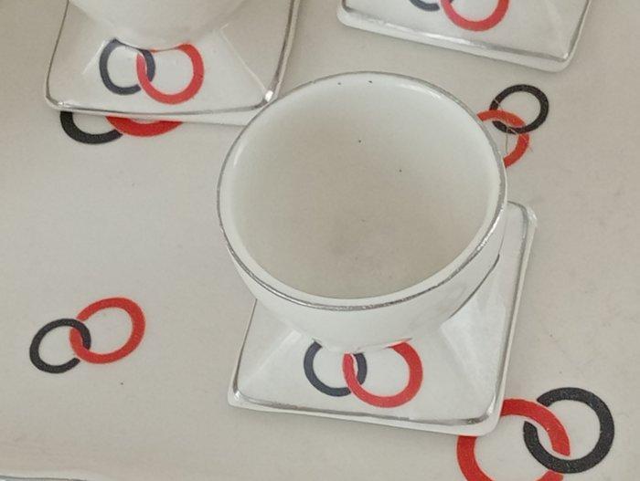 Czechoslovakia - Eierhouder set (5) - Porselein - Art Deco, Antiek en Kunst, Kunst | Designobjecten