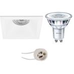 Energiezuinige Vierkante LED Spot 5W - Mat Wit Inbouwspot me, Verzenden, Nieuw