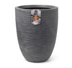 NIEUW - Vaas Waste elegant rib 46 cm grijs, Jardin & Terrasse, Pots de fleurs, Verzenden