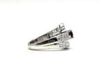 Ring - 18 karaat Witgoud - 0.60ct. tw. Robijn - Diamant, Nieuw