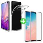 Samsung Galaxy S10 Plus Transparant TPU Hoesje + Screen, Verzenden
