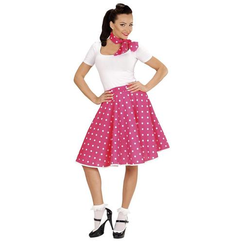Rock N Roll 50S Verkleedset Roze 2 delig, Kleding | Dames, Carnavalskleding en Feestkleding, Nieuw, Verzenden