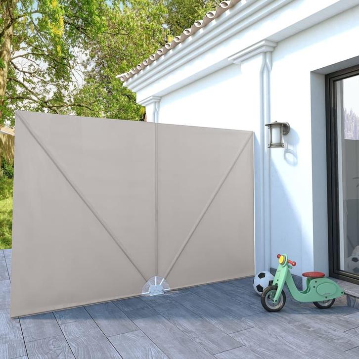 vidaXL Terrasscherm inklapbaar 300x200 cm crème, Tuin en Terras, Parasols, Nieuw, Verzenden